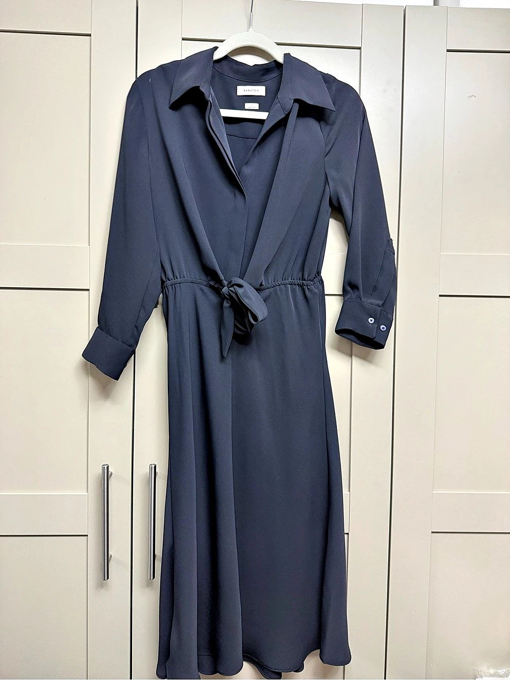 Aritzia Babaton tie-waist maxi dress Tie-Waist Maxi Dress in Blue Size Small NWT